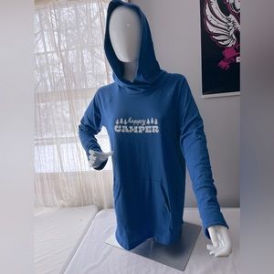 LuLaRoe “Amy” Long Sleeve Hooded High Low Tee Size Medium